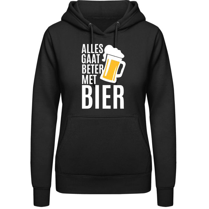 Alles Gaat Beter Met Bier Frauen Kapuzenpulli 0 image
