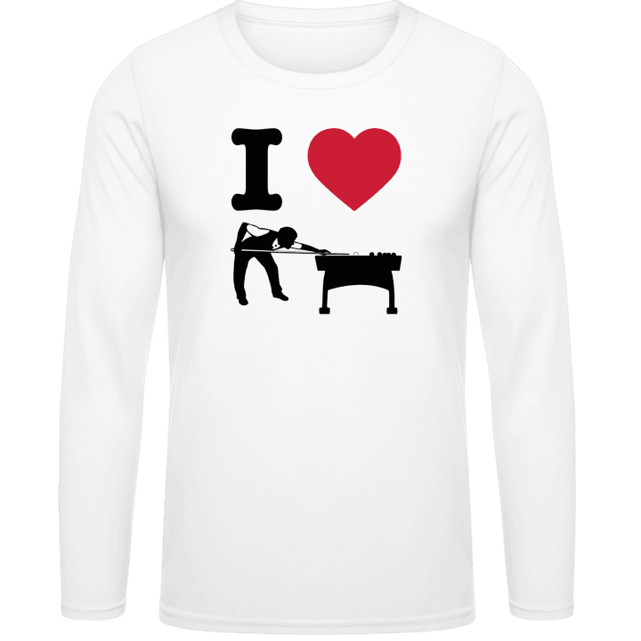 I Love Billiards Long Sleeve Shirt 0 image