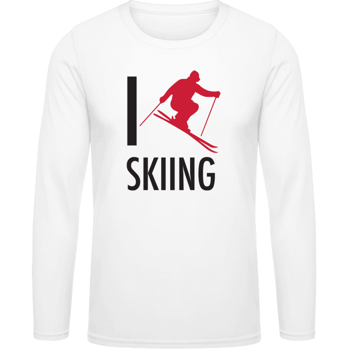 I Love Skiing T-shirt à manches longues contain pic