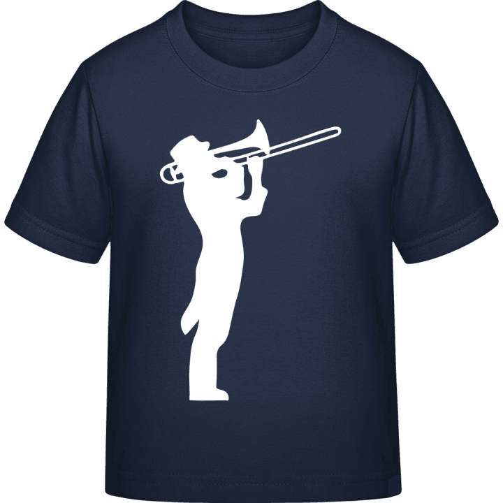 Trombone Player Silhouette T-shirt för barn contain pic