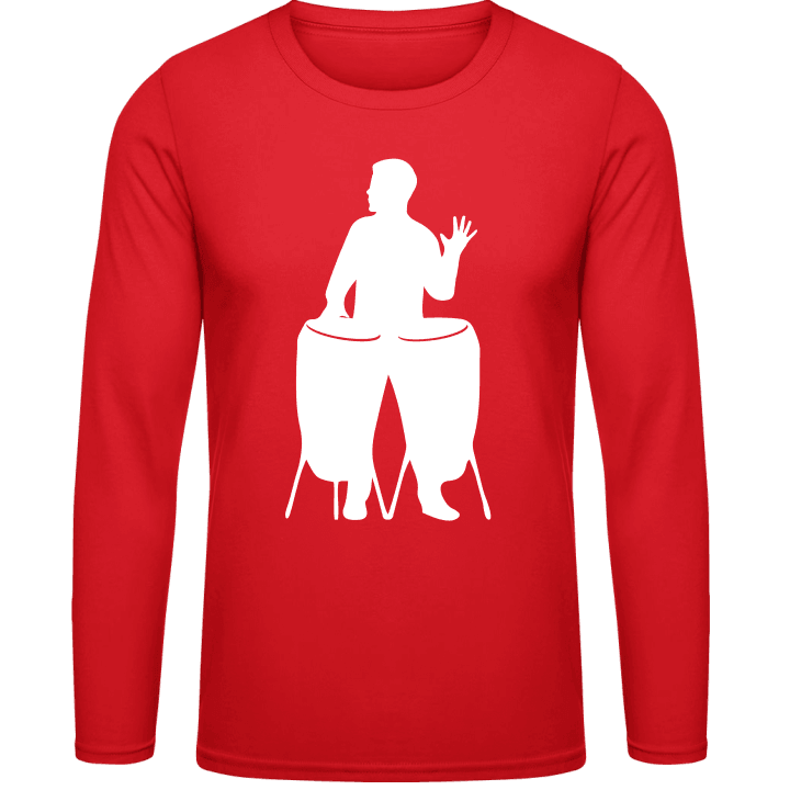 Percussionist Silhouette Langarmshirt contain pic