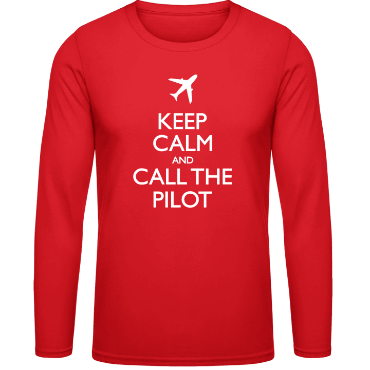 Keep Calm And Call The Pilot Camicia a maniche lunghe contain pic