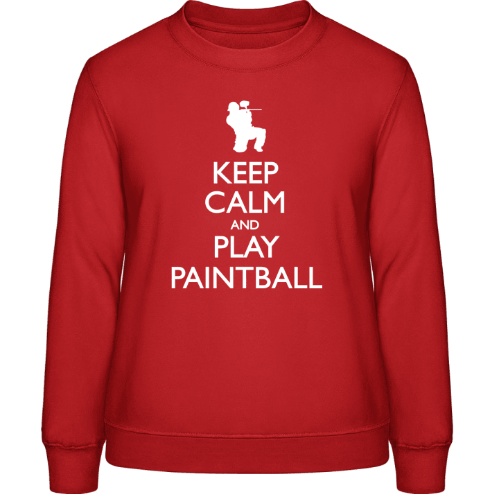 Keep Calm And Play Paintball Frauen Sweatshirt contain pic