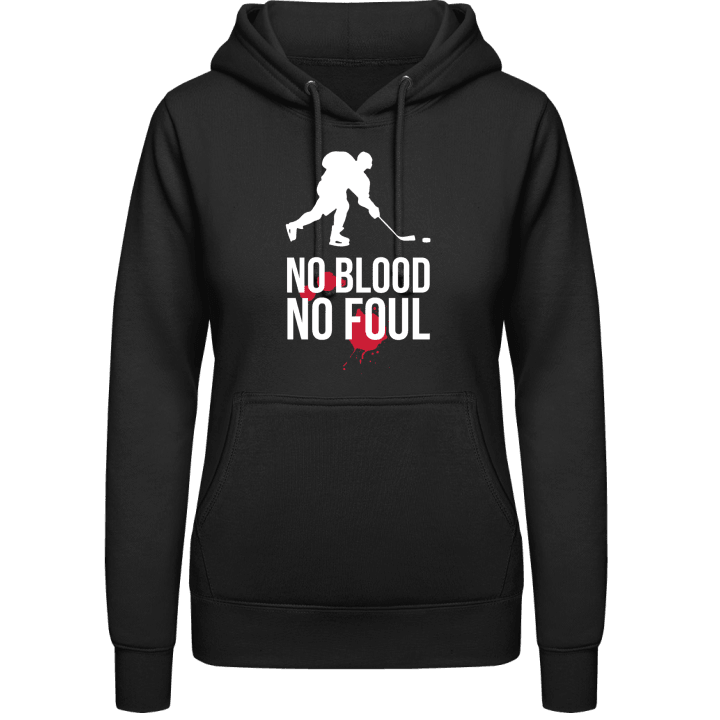 No Blood No Foul Silhouette Hoodie för kvinnor contain pic