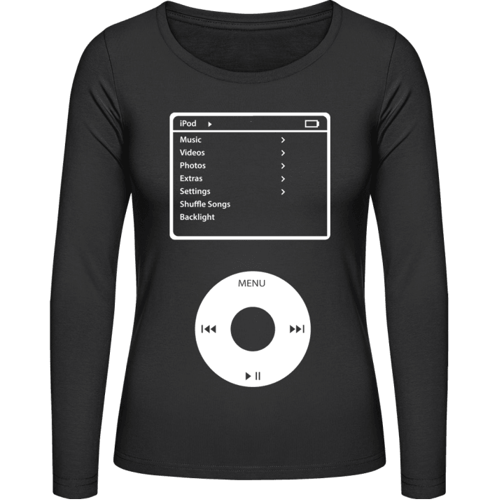 Music Selection Effect Vrouwen Lange Mouw Shirt contain pic
