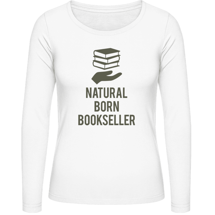 Natural Born Bookseller Vrouwen Lange Mouw Shirt contain pic