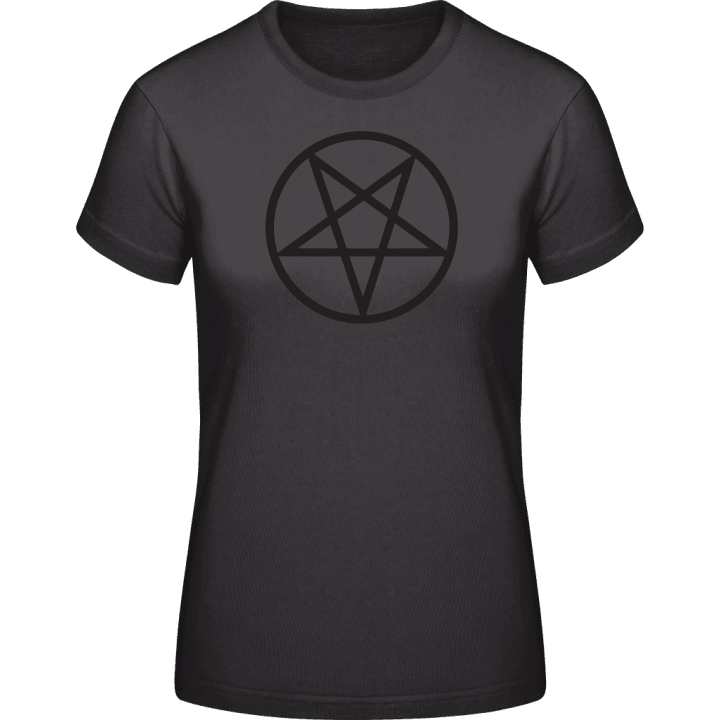 Inverted Pentagram T-shirt för kvinnor contain pic