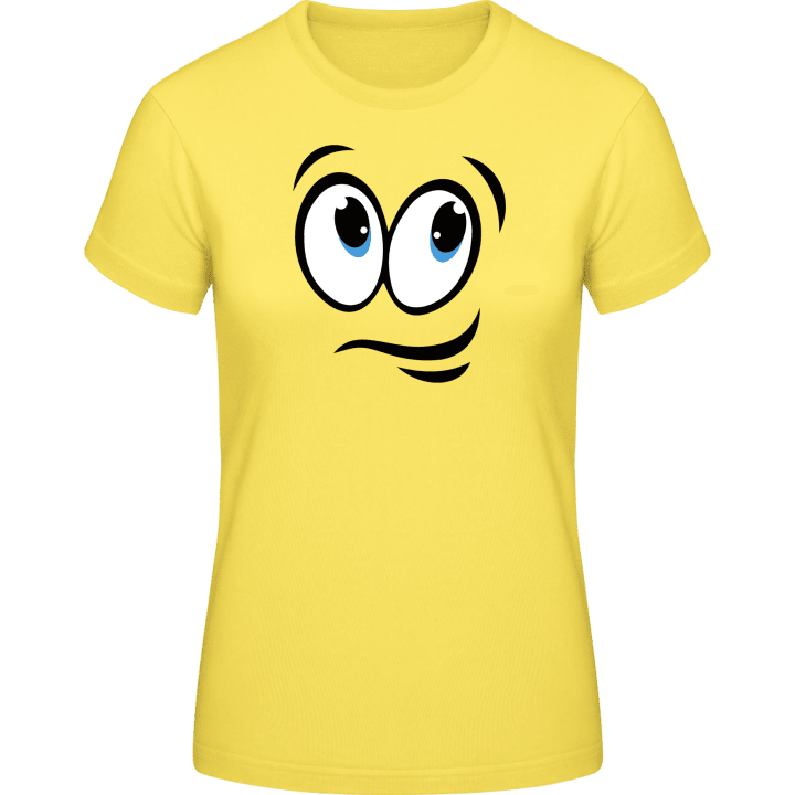 Comic Smiley Face T-skjorte for kvinner contain pic