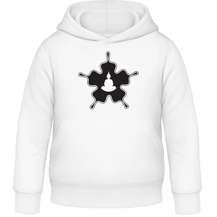 Buddha Figure in Flower Kids Hoodie contain pic