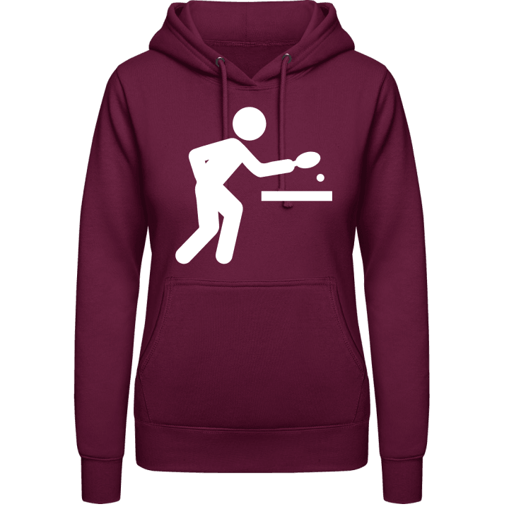 Ping-Pong Table Tennis Vrouwen Hoodie contain pic