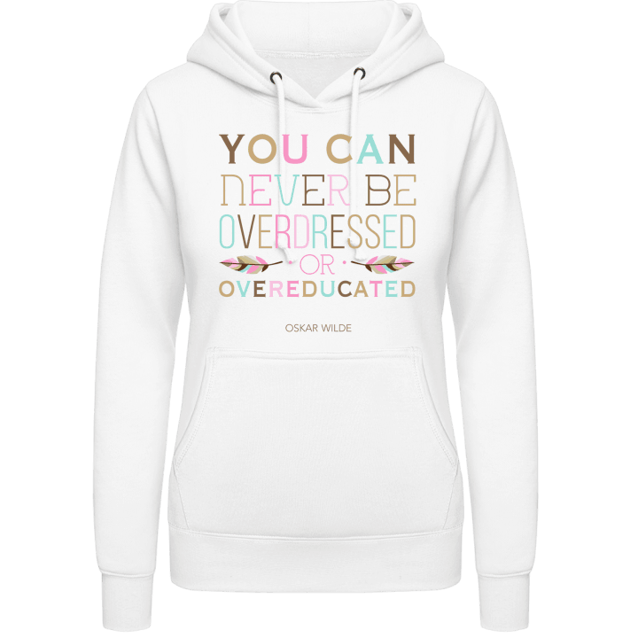 Overdressed Overeducated Sudadera con capucha para mujer contain pic