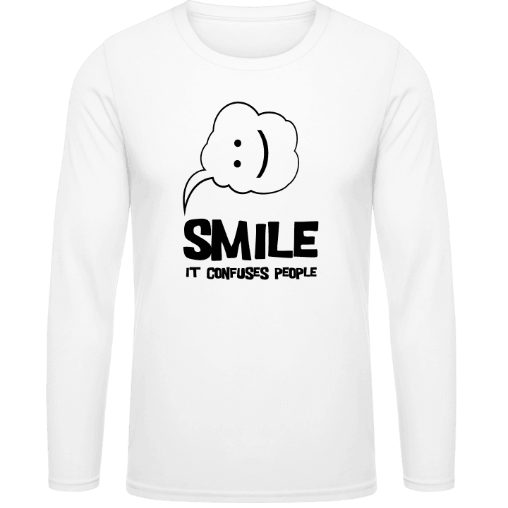 Smile It Confuses People T-shirt à manches longues contain pic