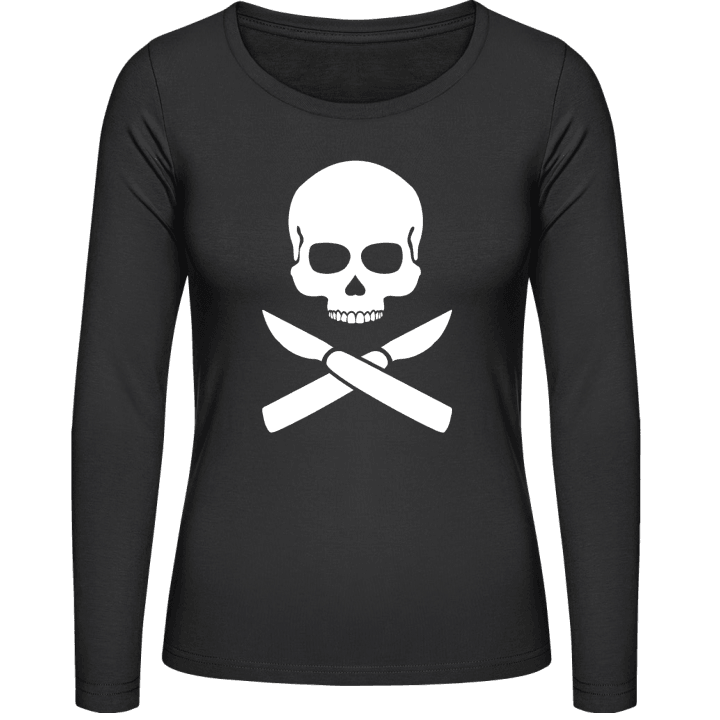 Skull With Knives Women long Sleeve Shirt 0 image