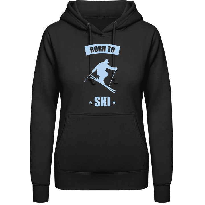 Born To Ski Sudadera con capucha para mujer contain pic