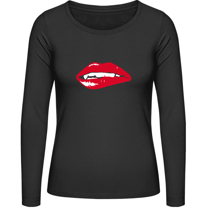Lips Vrouwen Lange Mouw Shirt contain pic