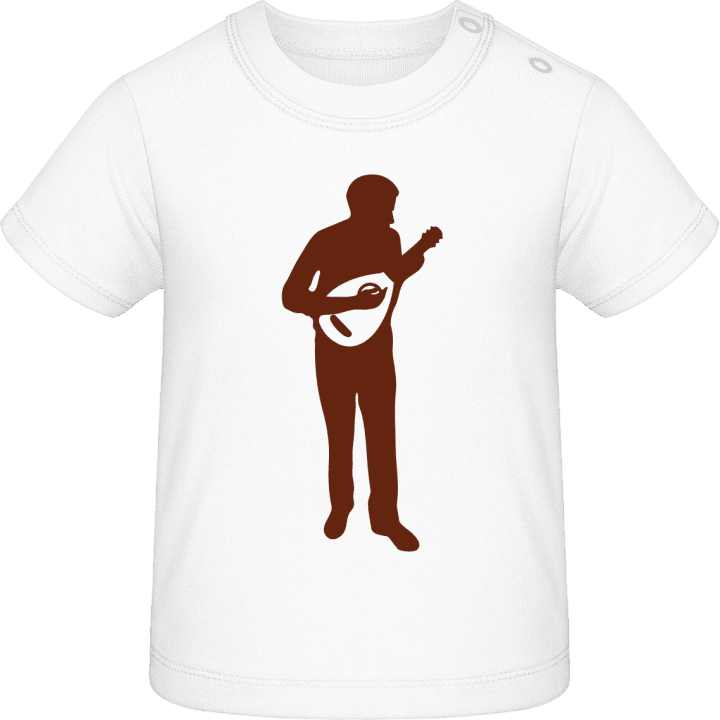 Mandolinist Illustration Baby T-skjorte contain pic