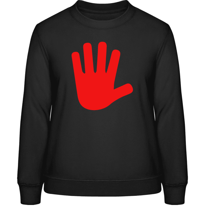 Stop Hand Frauen Sweatshirt contain pic