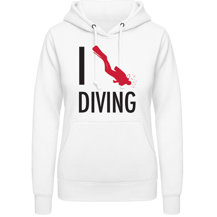 I Love Diving Sweat à capuche pour femme contain pic