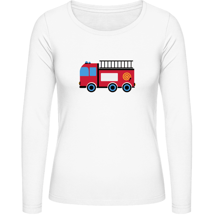 Fire Department Comic Truck Langermet skjorte for kvinner contain pic