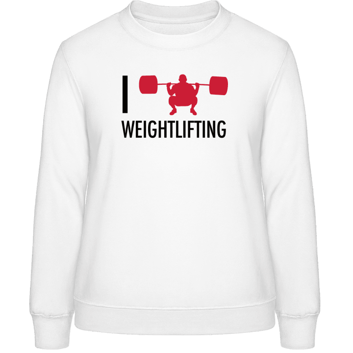 I Love Weightlifting Frauen Sweatshirt contain pic