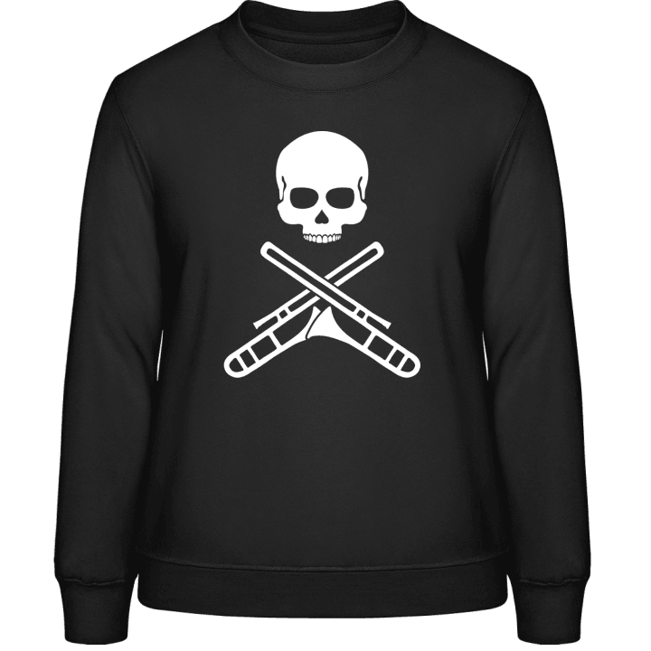 Trombonist Skull Sweatshirt för kvinnor contain pic