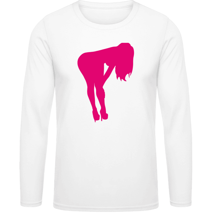 Hot Girl Bending Over Long Sleeve Shirt contain pic