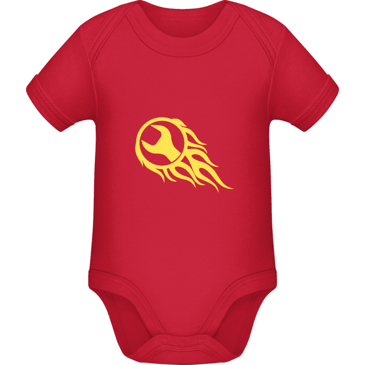 Wrench On Fire Baby Romper contain pic
