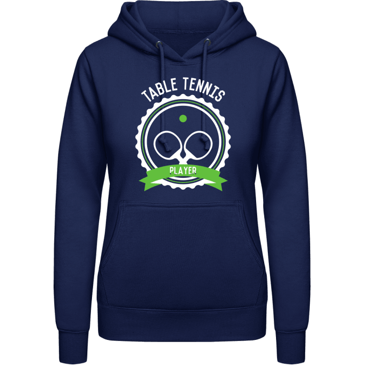 Table Tennis Player Crest Vrouwen Hoodie contain pic