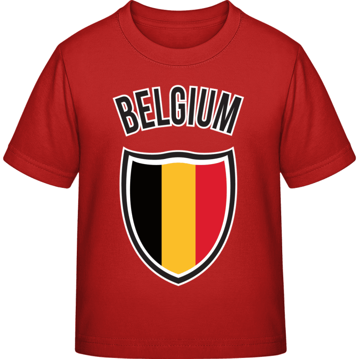 Belgium Flag Shield T-skjorte for barn contain pic