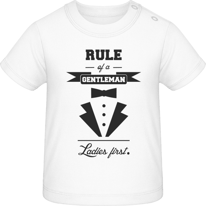 Gentleman Ladies First Baby T-Shirt contain pic