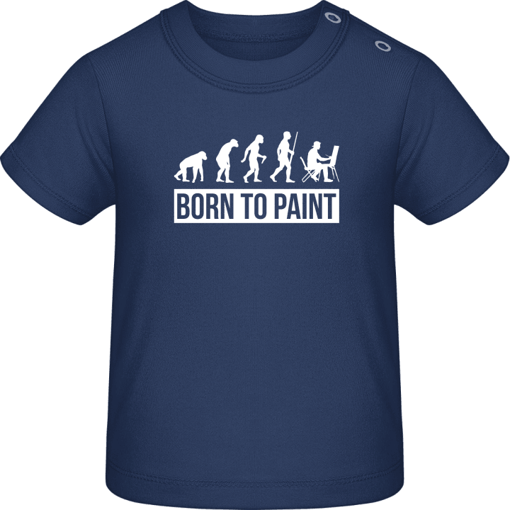Born To Paint Evolution T-shirt för bebisar contain pic