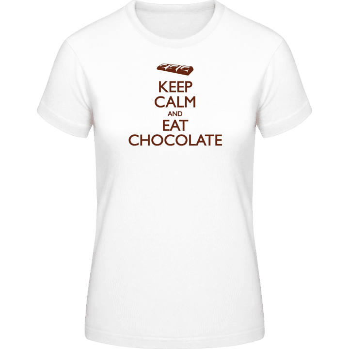 Keep calm and eat Chocolate T-shirt til kvinder 0 image