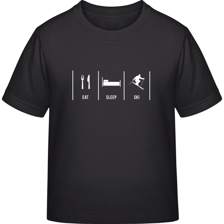 Eat Sleep Skiing Kids T-shirt contain pic