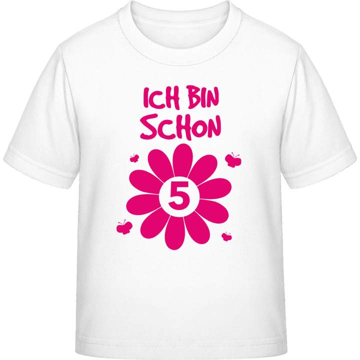 Ich bin schon fünf Blume T-shirt til børn 0 image