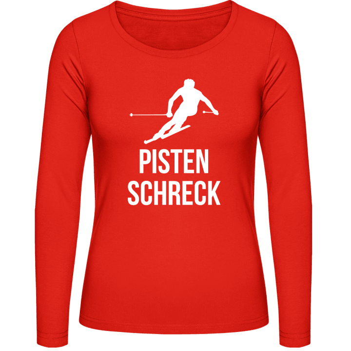 Pistenschreck Skifahrer Langermet skjorte for kvinner contain pic