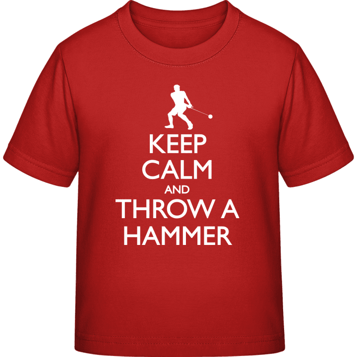 Keep Calm And Throw A Hammer Kinder T-Shirt contain pic