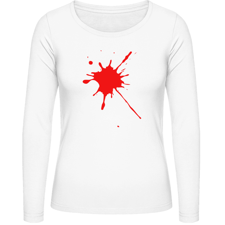 Blood Splash Langermet skjorte for kvinner contain pic