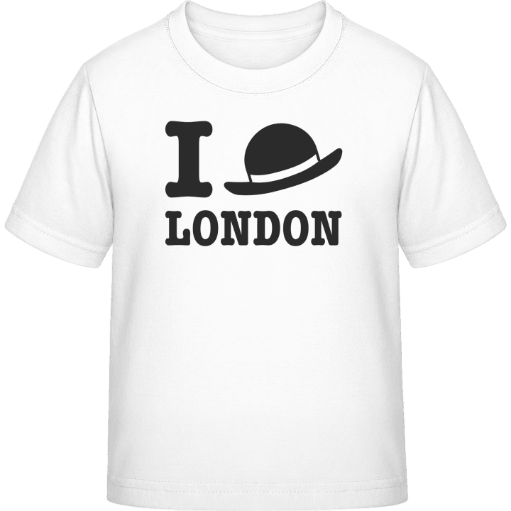 I Love London Bowler Hat T-shirt för barn contain pic