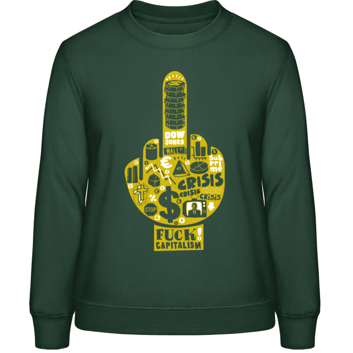 Fuck Capitalism Sweatshirt för kvinnor contain pic