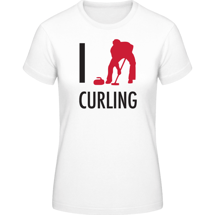 I Love Curling T-shirt til kvinder 0 image