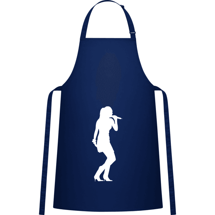 Singing Woman Silhouette Kitchen Apron contain pic
