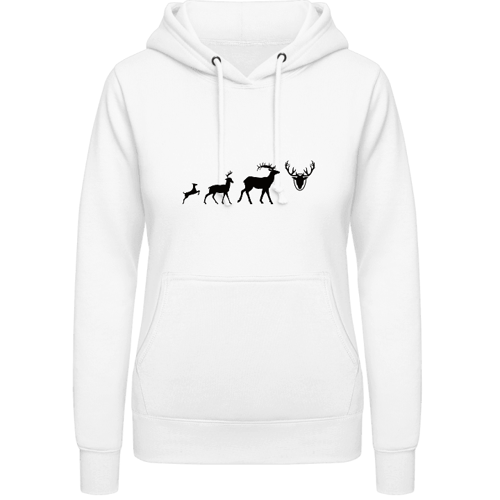 Evolution Of Deer To Antlers Felpa con cappuccio da donna 0 image