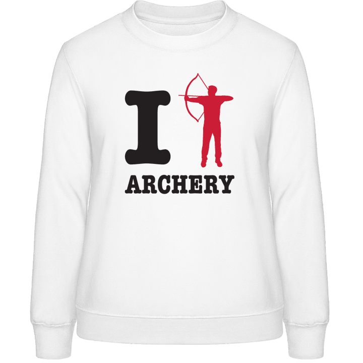 I Love Archery Frauen Sweatshirt contain pic