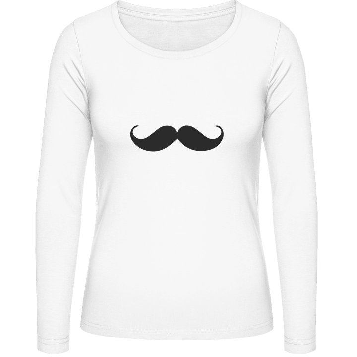 Mustache Retro Langermet skjorte for kvinner contain pic