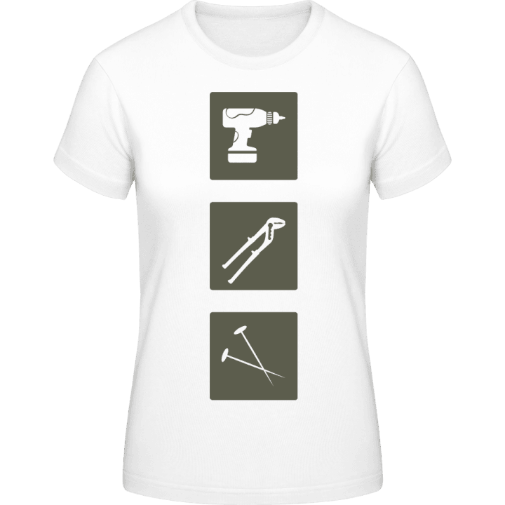 Drill Monkey Wrench Nails Frauen T-Shirt 0 image