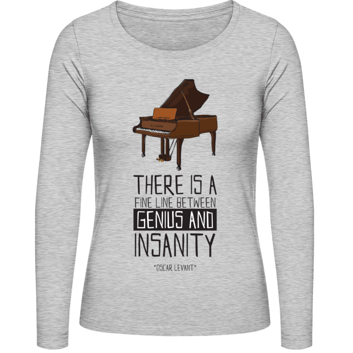 Line Between Genius And Insanity T-shirt à manches longues pour femmes contain pic