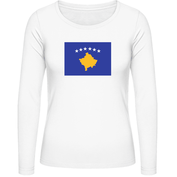 Kosovo Flag T-shirt à manches longues pour femmes contain pic