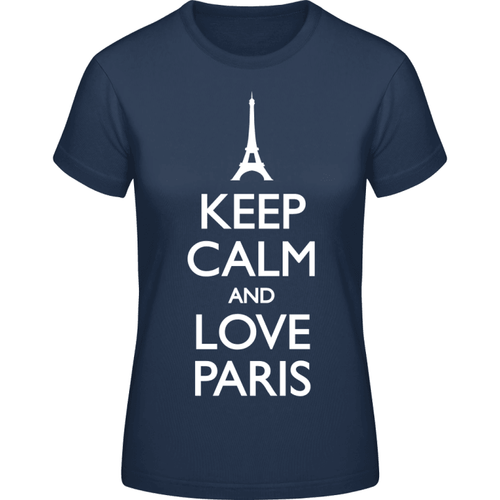 Keep Calm and love Paris T-shirt för kvinnor 0 image