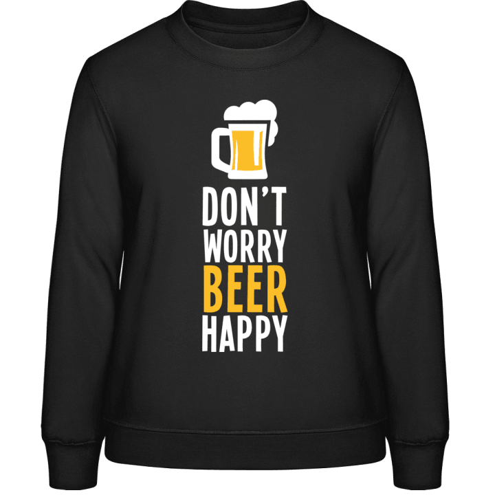 Don't Worry Beer Happy Sweatshirt för kvinnor contain pic