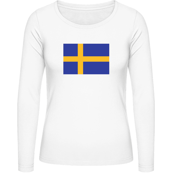 Sweden Flag Vrouwen Lange Mouw Shirt contain pic